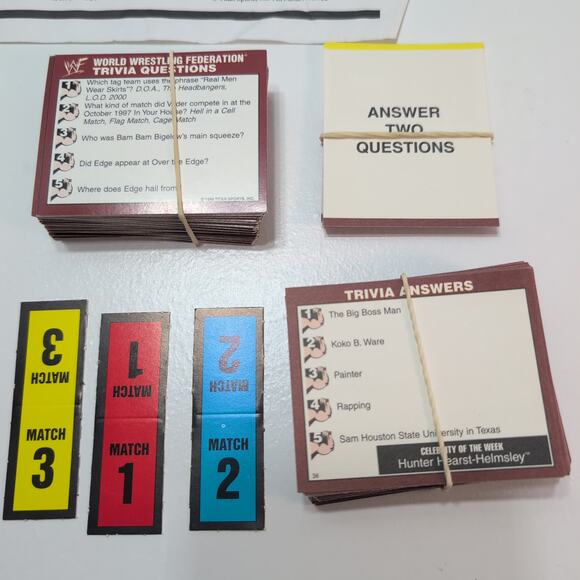 VTG 1998 WWF 2nd Edition Trivia Game Wrestler Cards - Picture 9 of 11